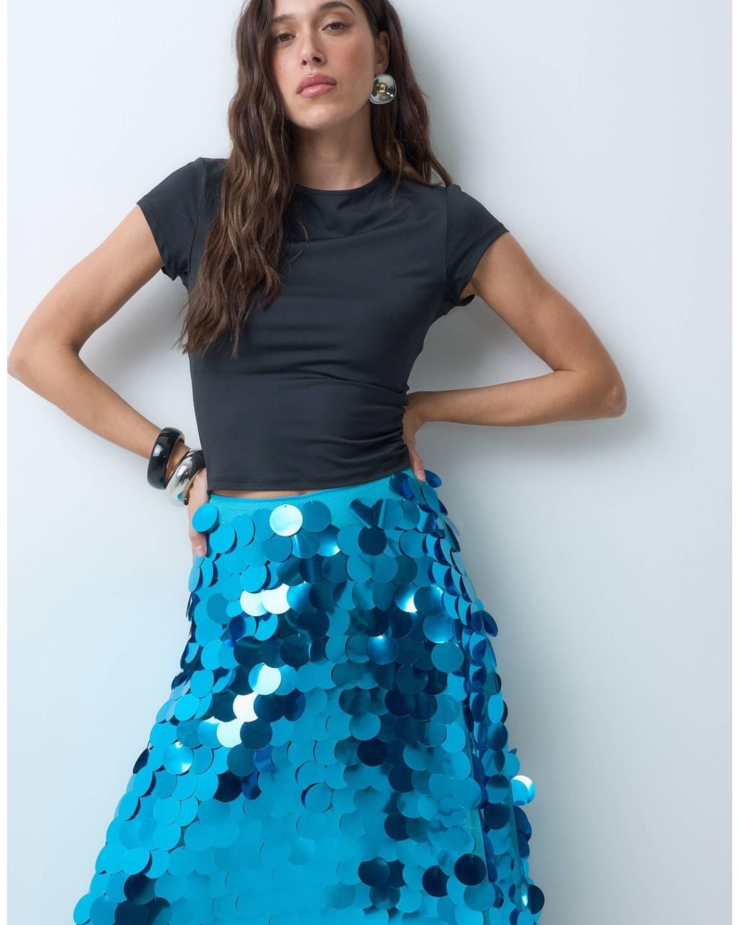 ASOS Blue – voluminöser maxirock