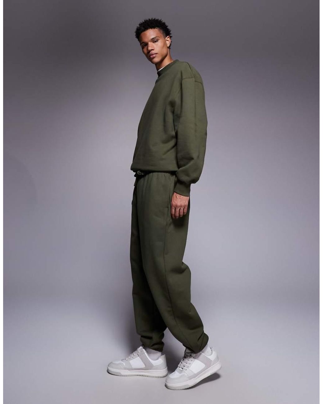 ASOS Gray Premium Heavyweight Cuffed Jogger for men