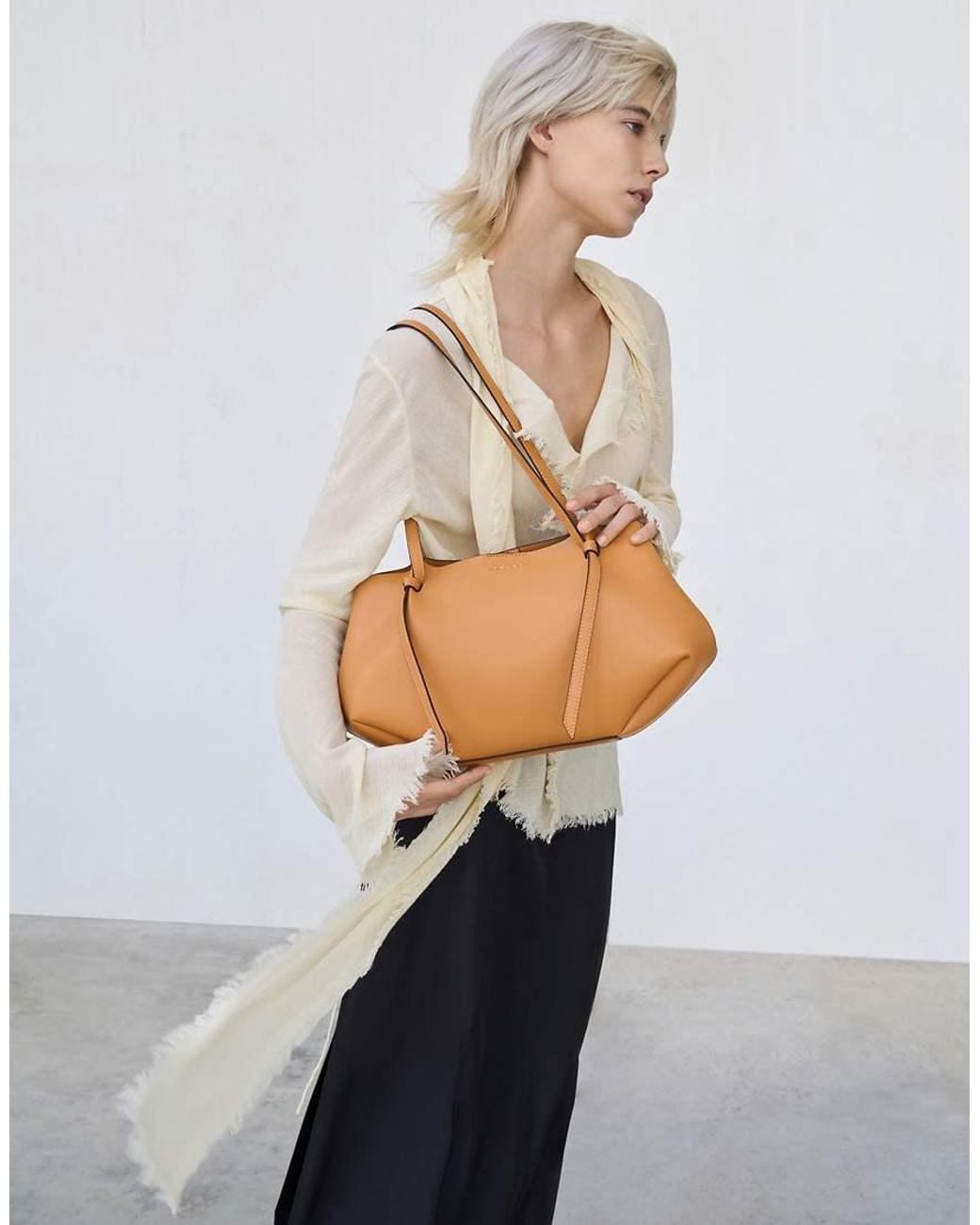 Charles & Keith Brown Calla Tote Bag