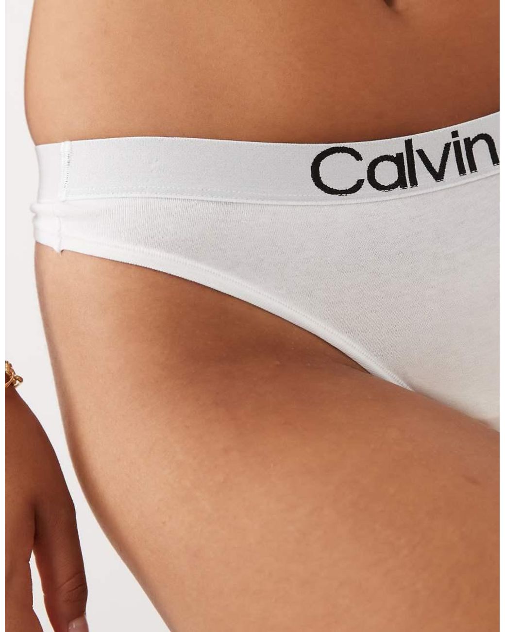Calvin Klein White Extra Soft Cotton Thong