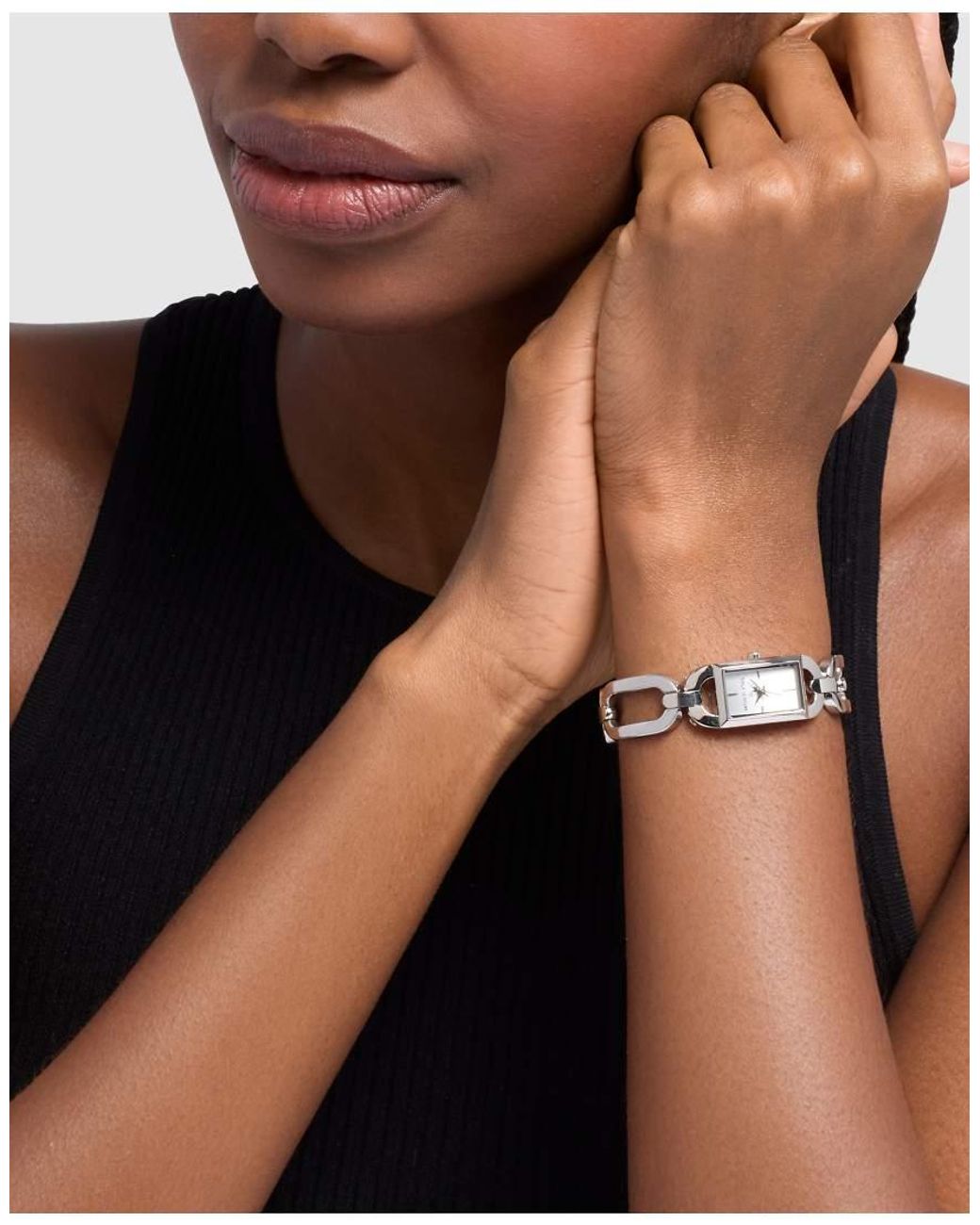 Michael Kors White Mk Empire Three-Hand Stainless Steel Watch