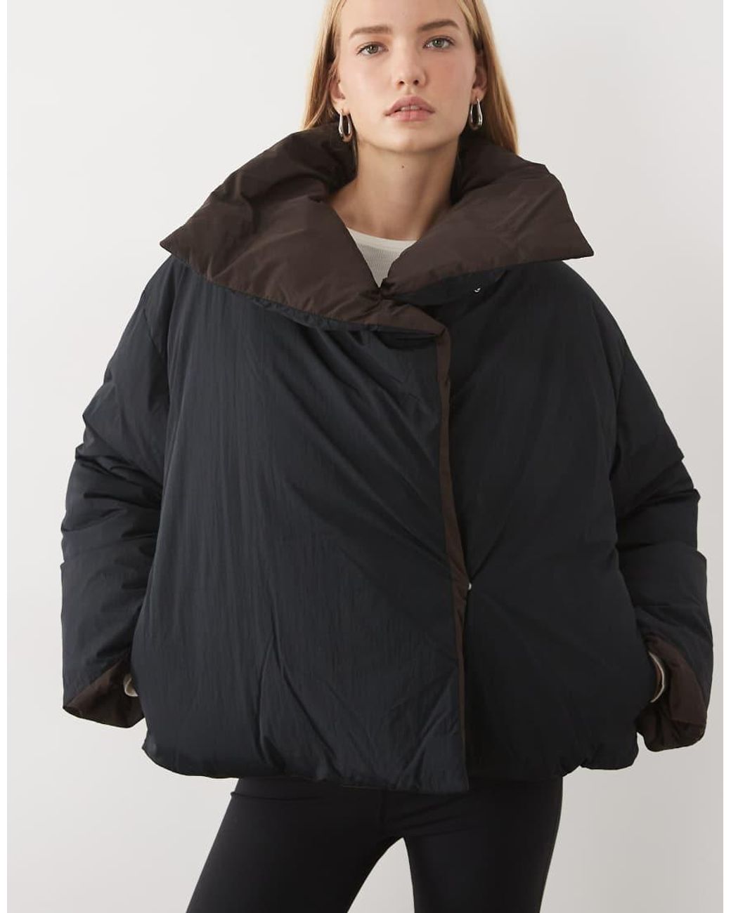 Tala Gray Reversible Wrap Puffer Jacket