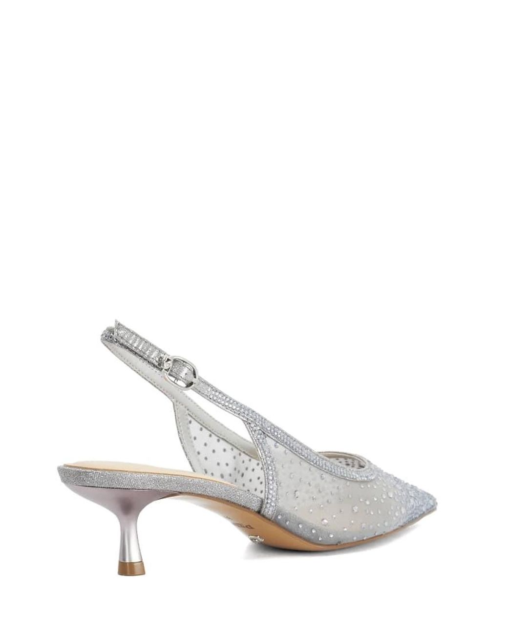 Dune White Cirelle Slingbacks