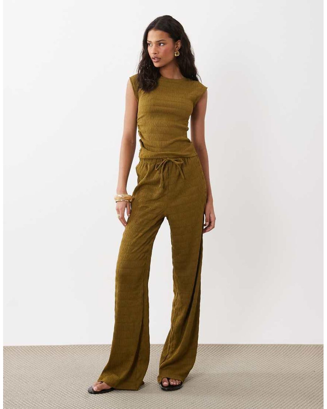 Brave Soul Green Co-Ord Textured Vest