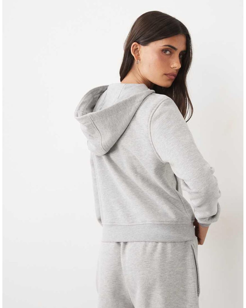 4505 Gray Y2k Lightweight Studio Zip Up Hoodie With Zip Pockets