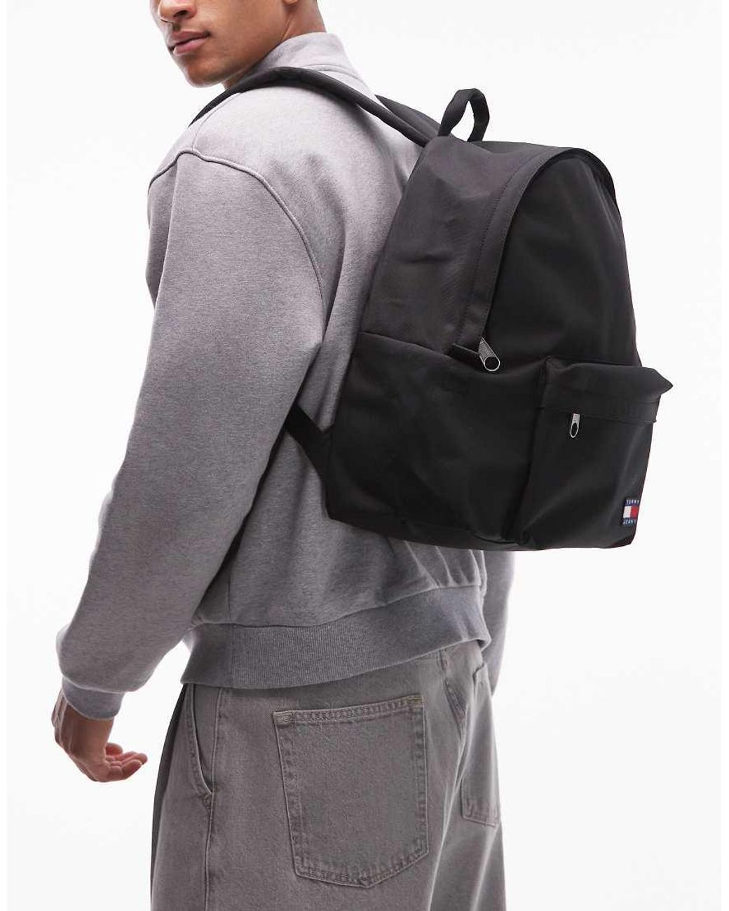 Tommy Hilfiger Gray Daily Back Pack With Flag Logo for men