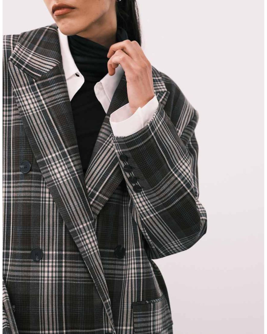 ASOS Multicolor Long Line Double Breasted Jacket