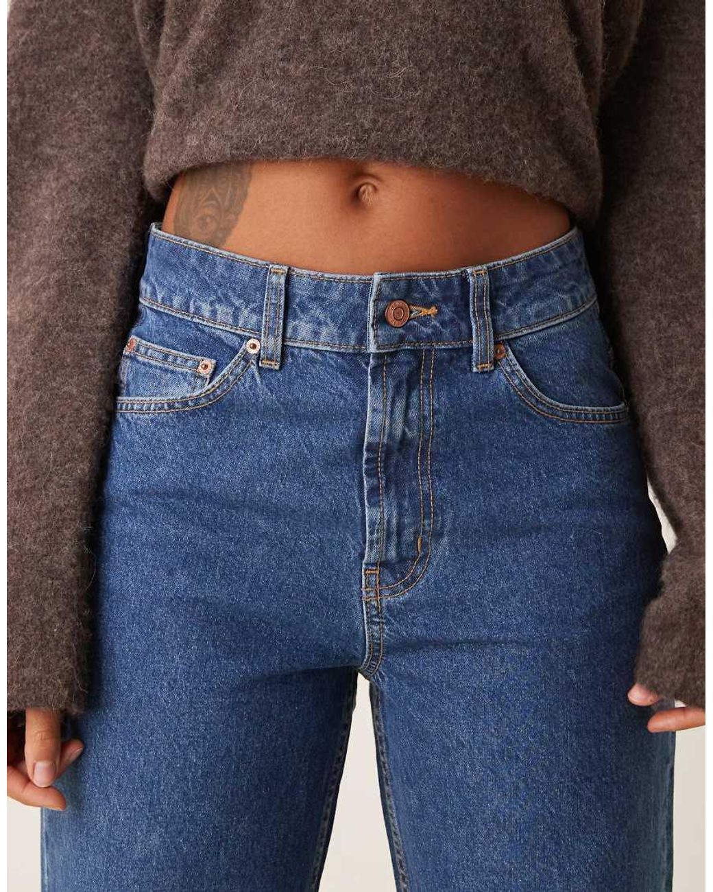 ASOS Blue Circular Design Collection Wide Leg Dad Jeans