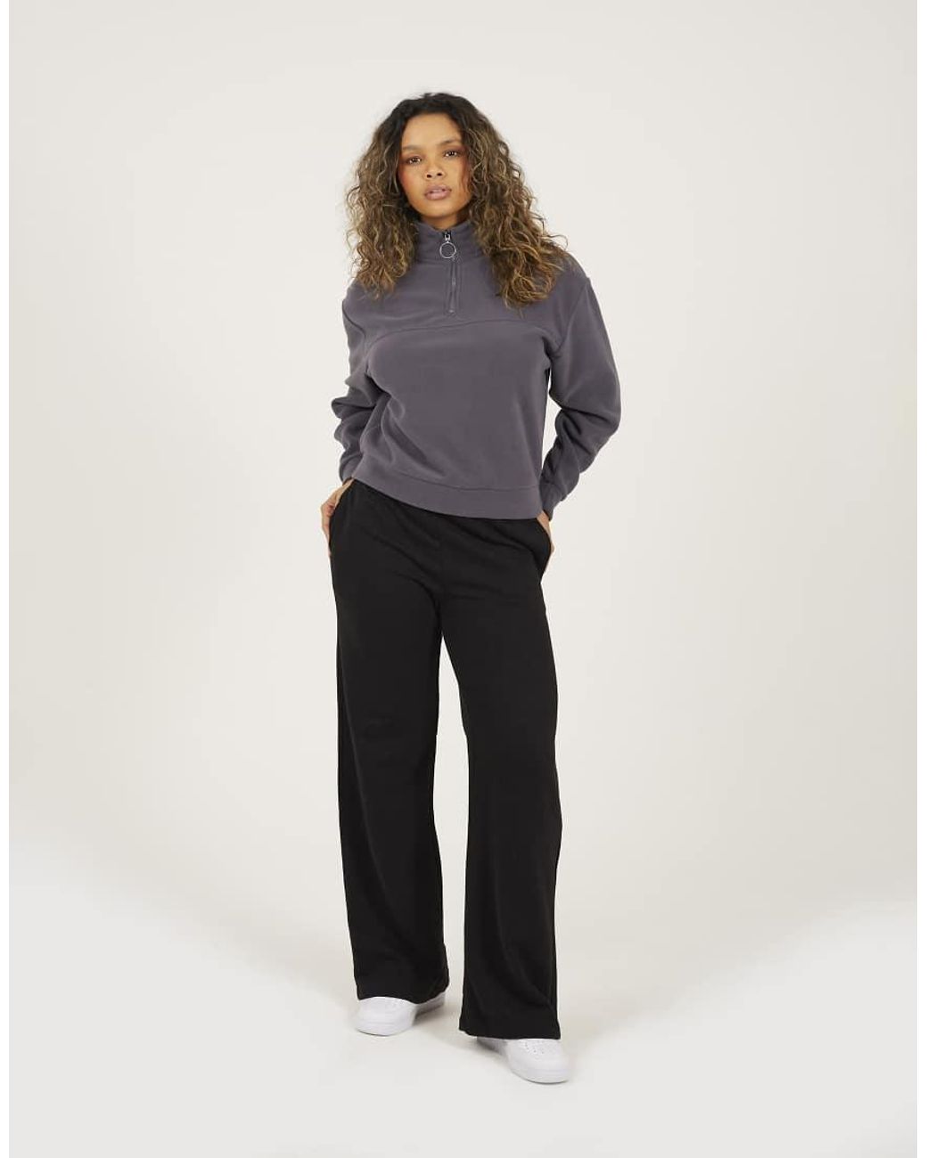 Brave Soul Blue Half Zip Polar Fleece Sweatshirt