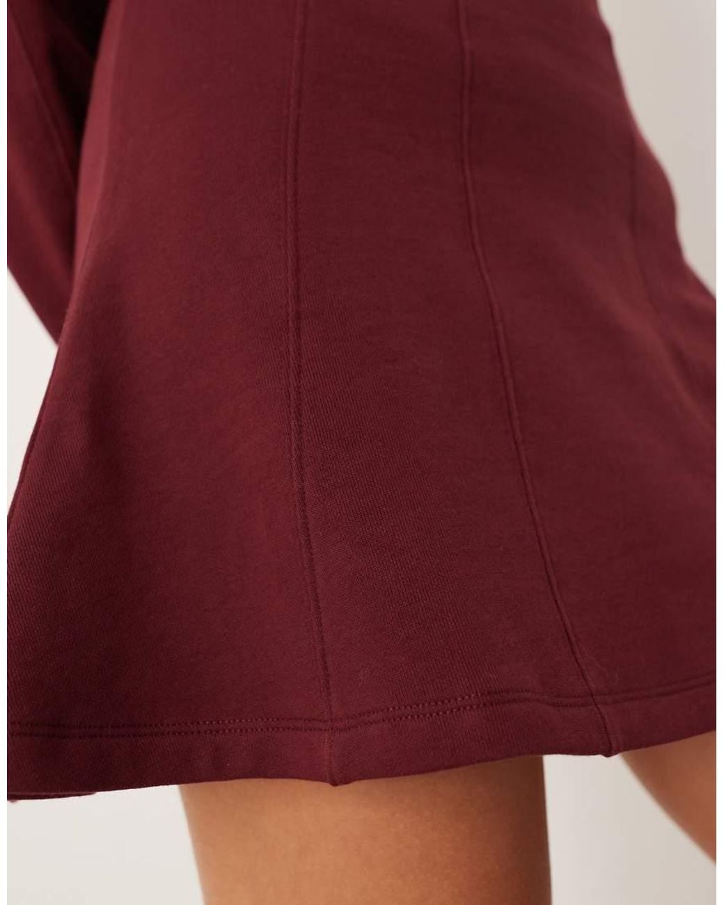 ASOS Red Seam Detail Mini Sweat Dress