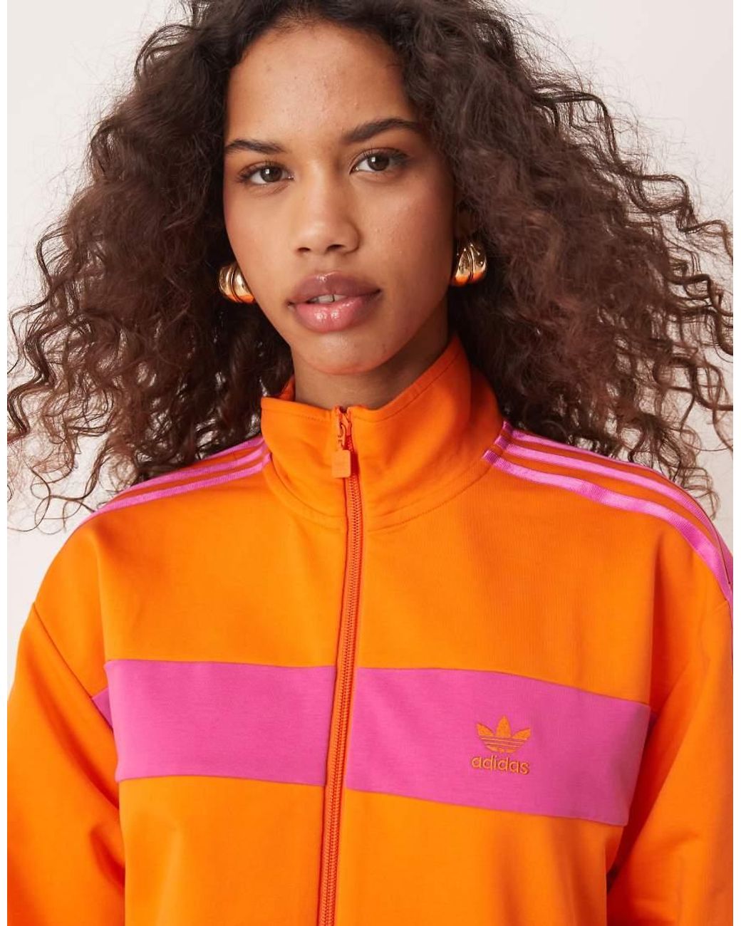 adidas Originals Retro Track Jacket in Orange | Lyst UK