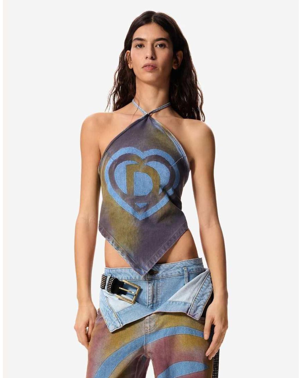 Desigual Blue Denim Blouse Masha Popova