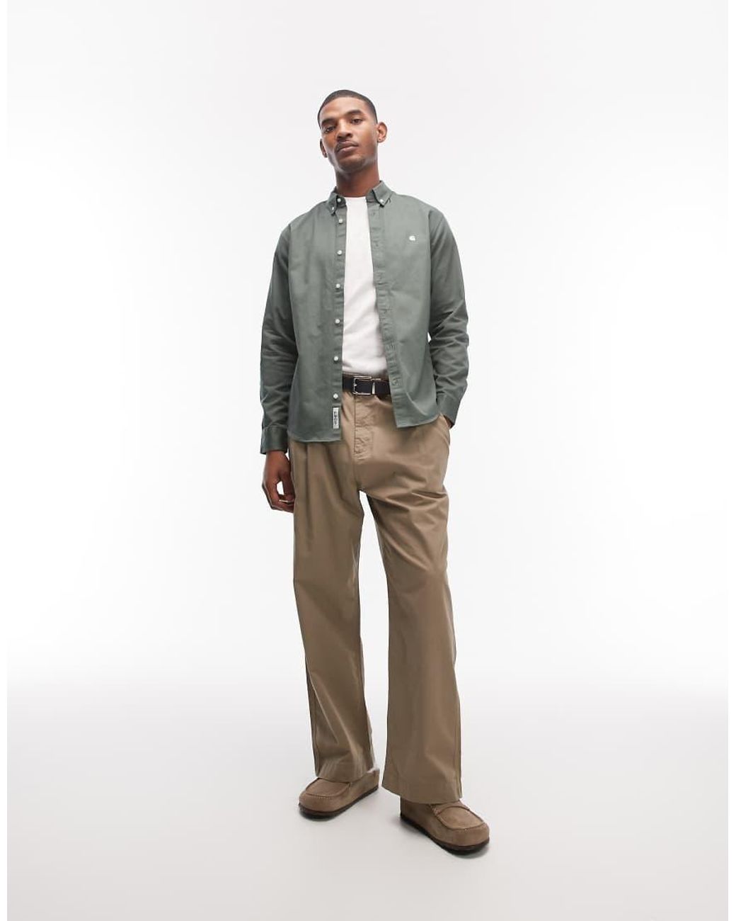 Carhartt Gray Madison Long Sleeve Shirt for men