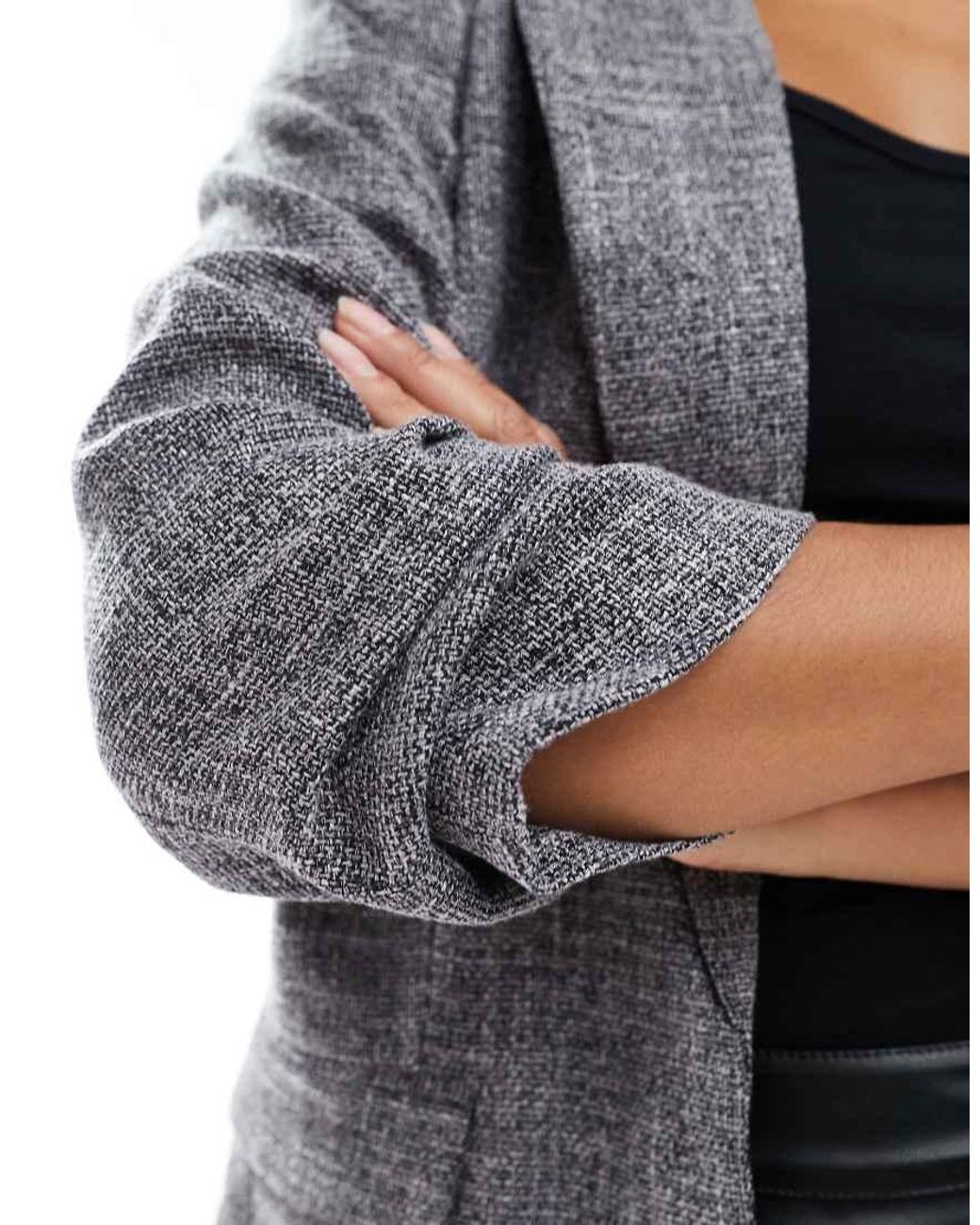 Vero Moda Blue Ruched Sleeve Blazer