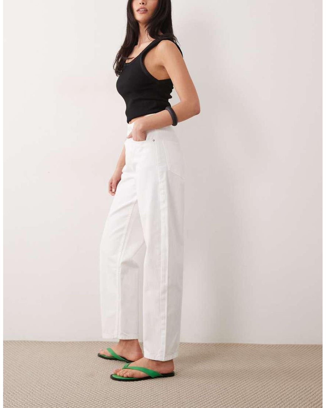 ASOS Pink Slim Barrel Jeans