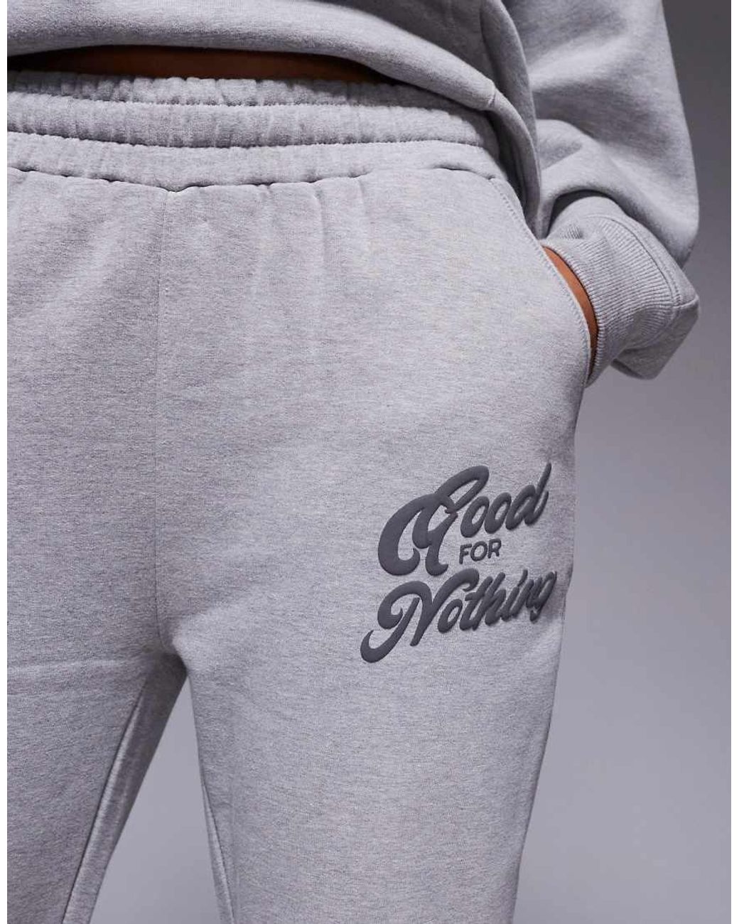 Good For Nothing Gray Flared Joggers