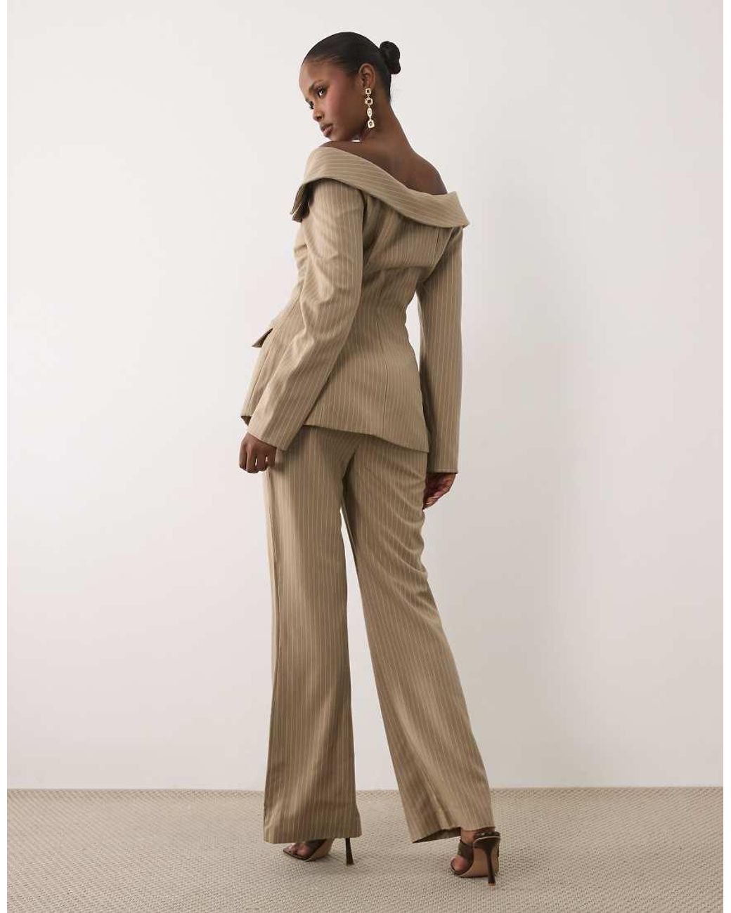ASOS Natural Tailored Cigarette Pants