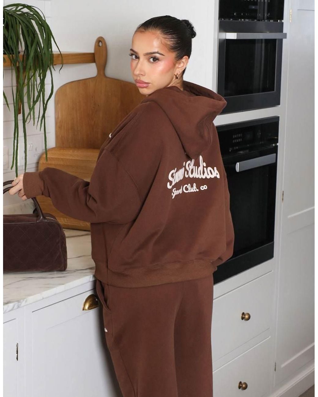 SIMMI Brown X Mia Khan Marilyn Printed Hoodie