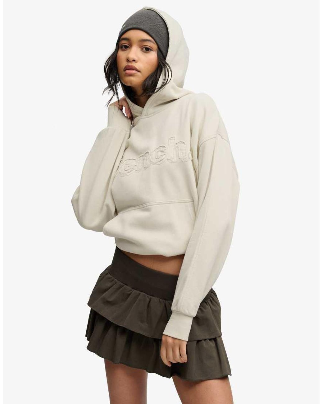 Bench x Superdry & Co Natural Oversized Applique Hoodie