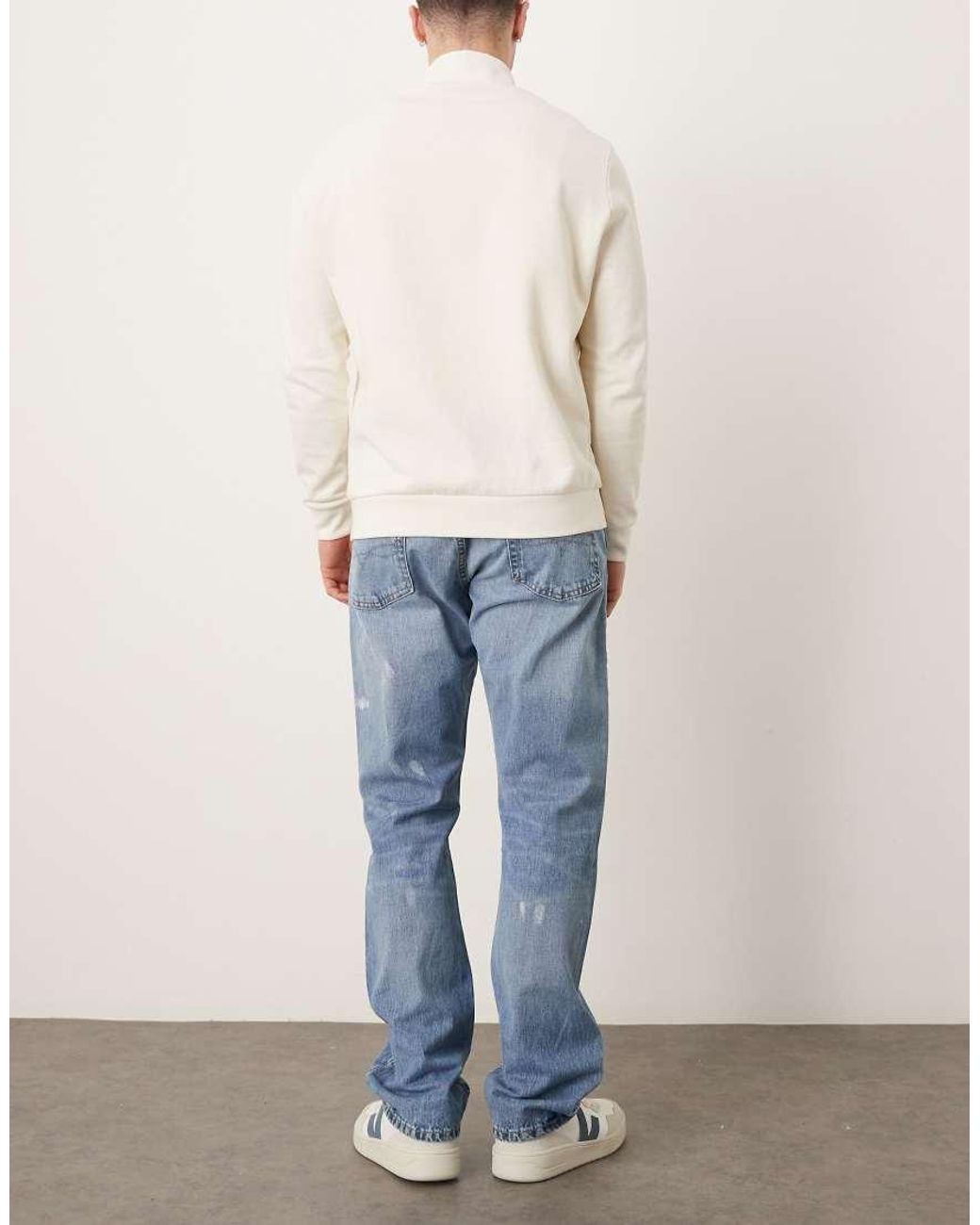Polo Ralph Lauren White Hampton Paint Distress Straight Fit Jeans for men