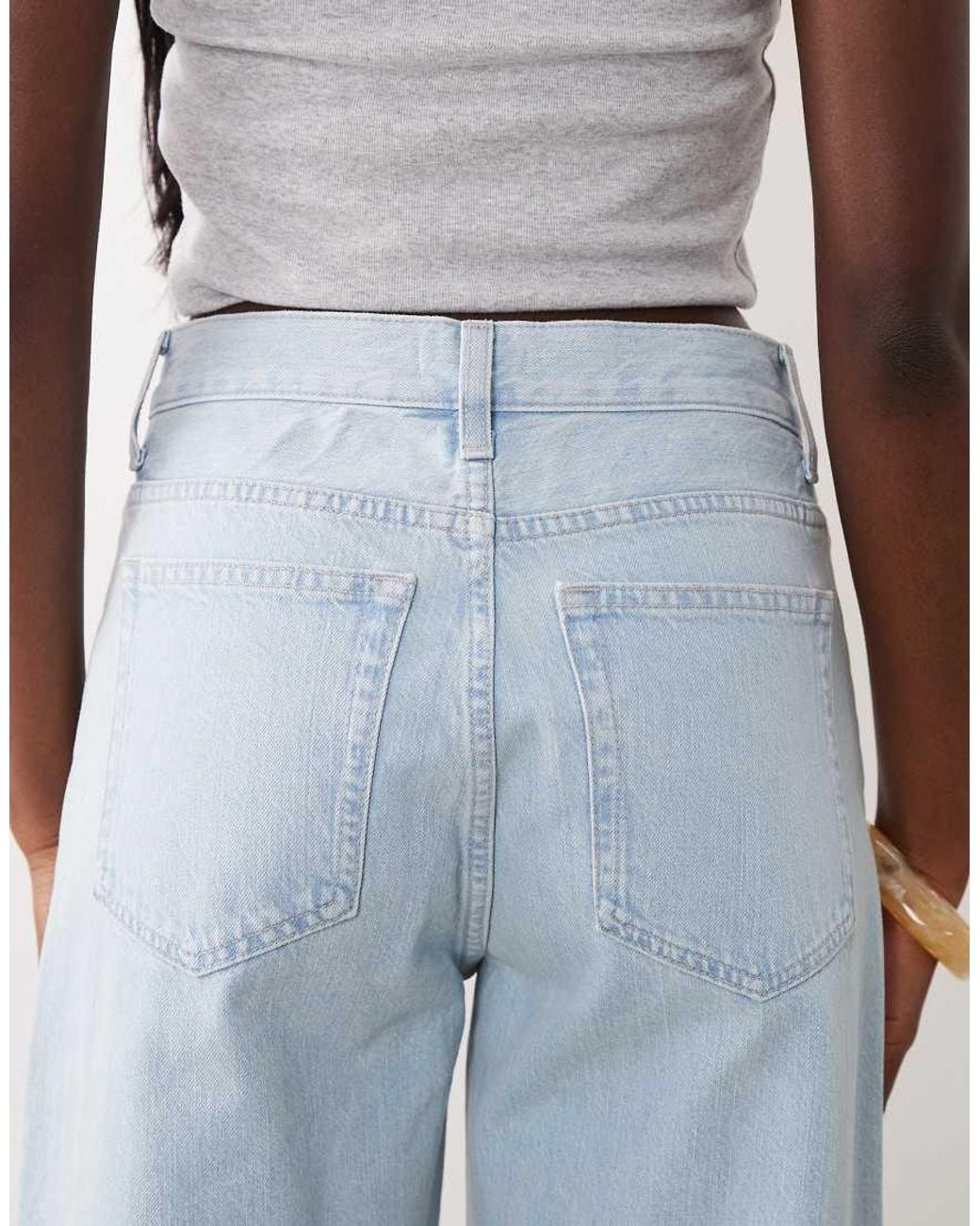 ARKET Blue Lupine High Rise Wide Leg Jeans
