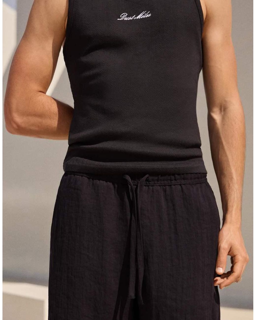 Bershka Natural Rustic jogger Bermuda Shorts for men