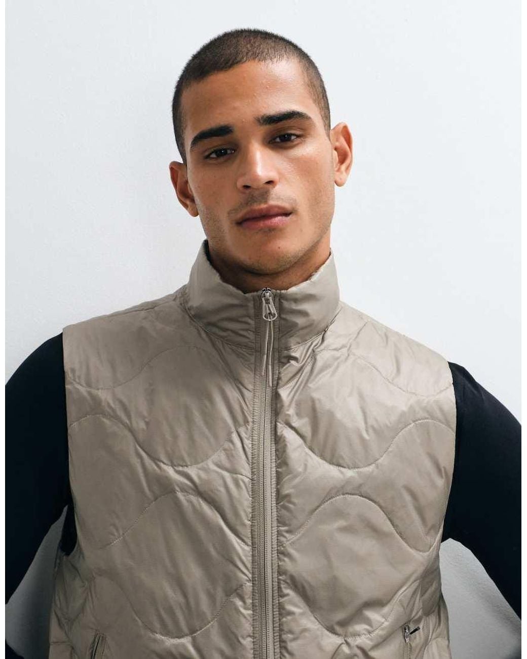 ARKET Brown Down Onion Quilted Gilet for men