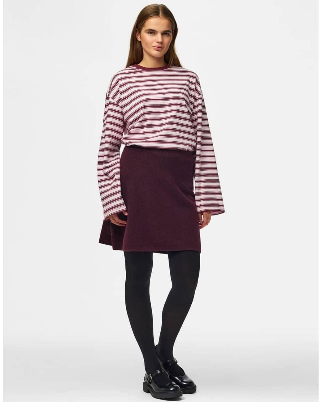 Pieces Purple Mini Skirt