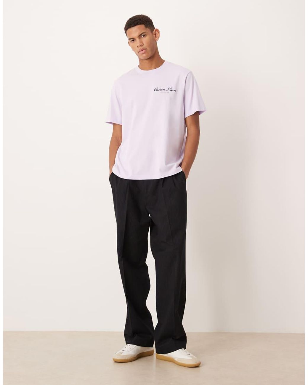 Calvin Klein Purple Graphic T-shirt for men
