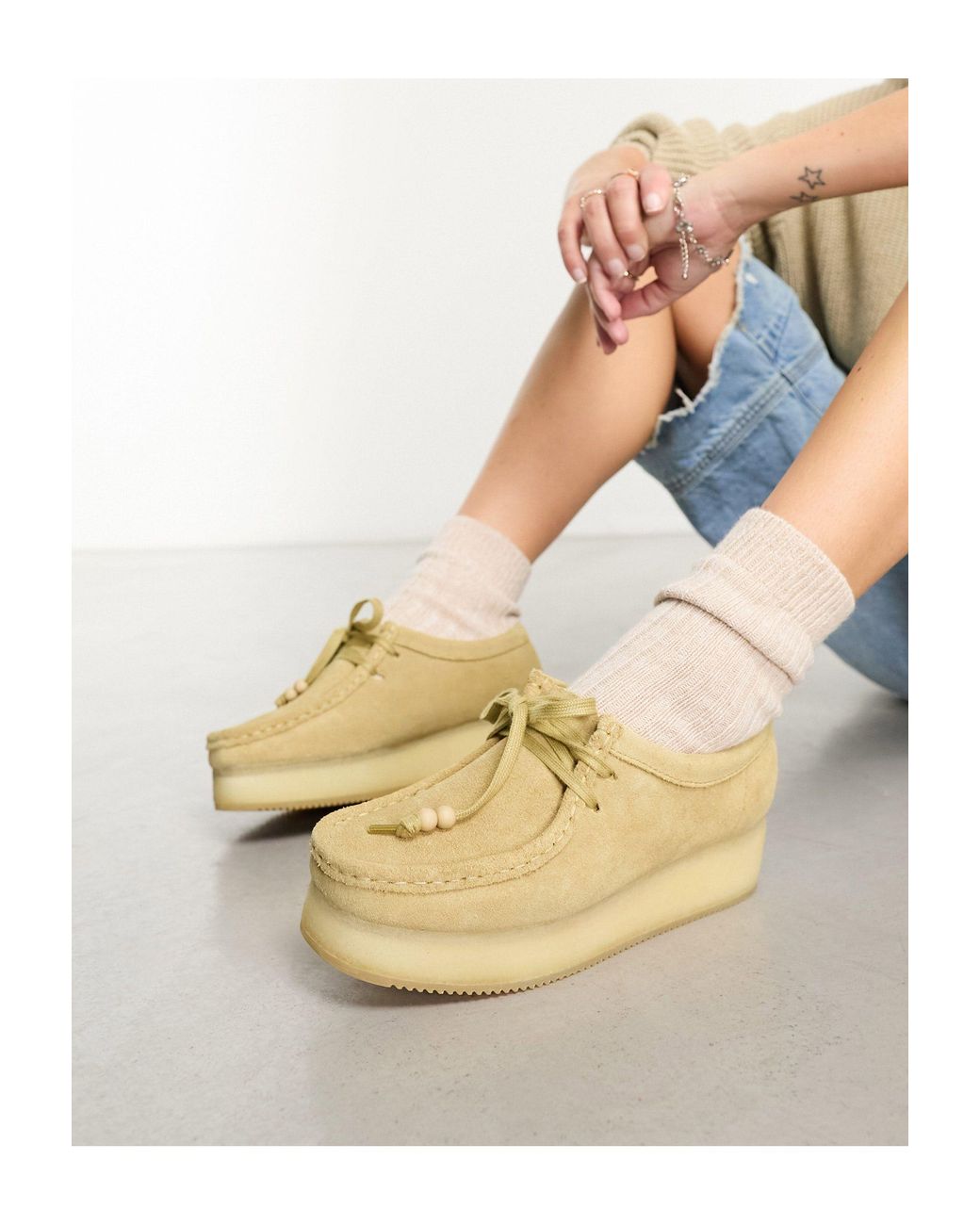 Clarks Wallacraft Bee Stacked Sole Boots in Blue | Lyst Australia