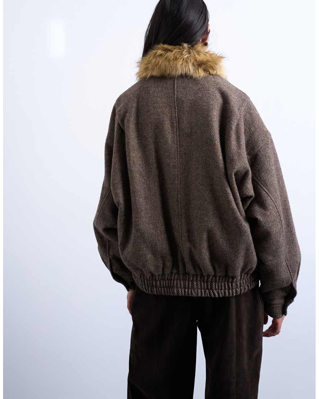 Bomber di TOPSHOP in Brown
