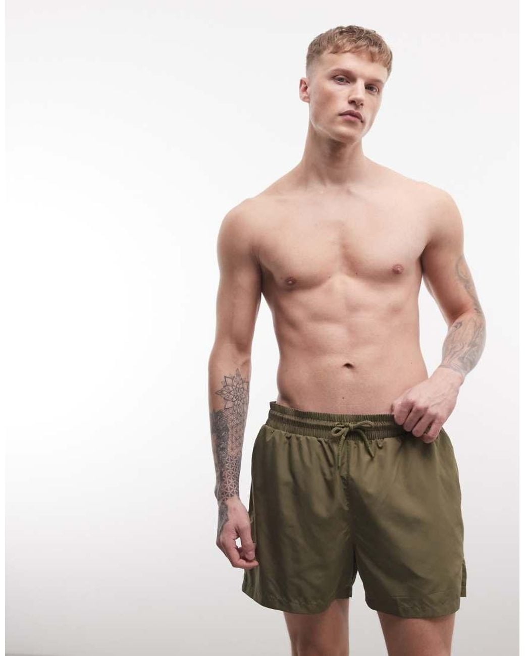 Collusion Green Swim Shorts for men