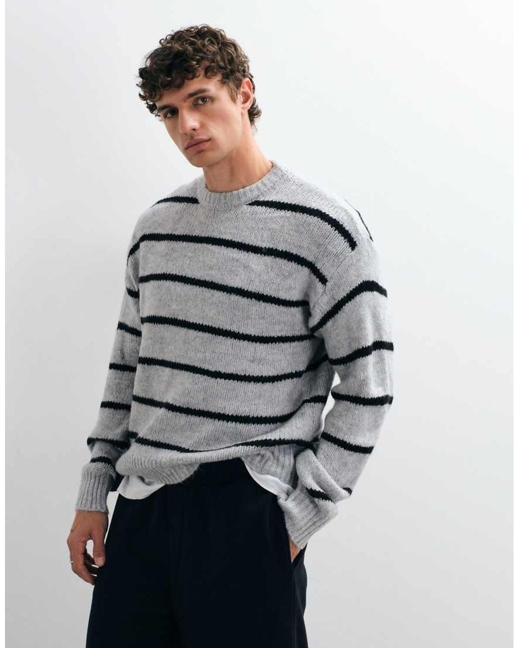 Cotton On Gray Super Soft Boxy Knit for men