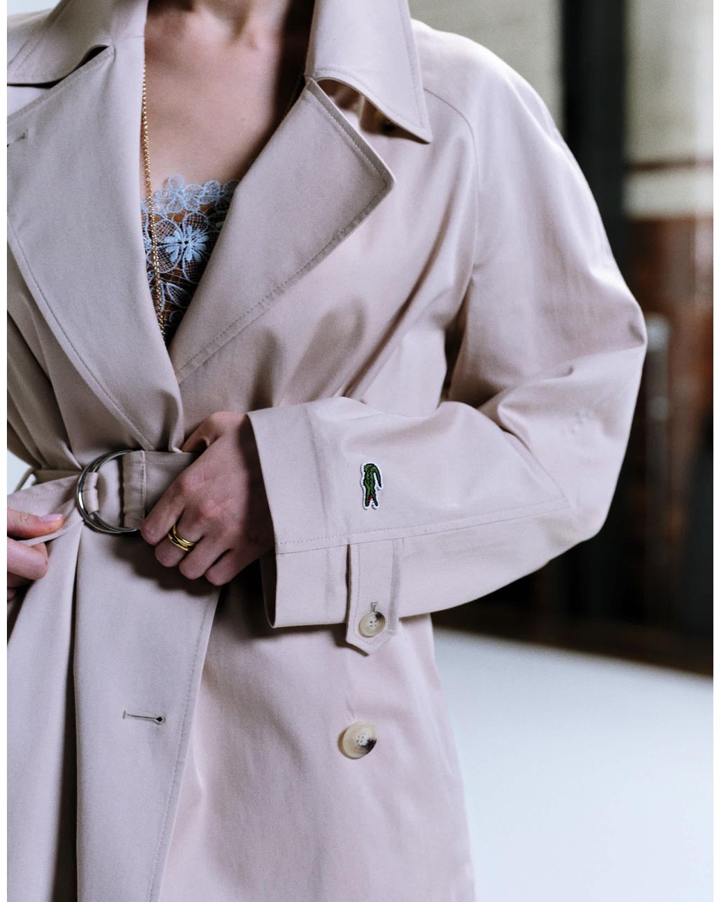 Trench imperméable Lacoste en coloris Black