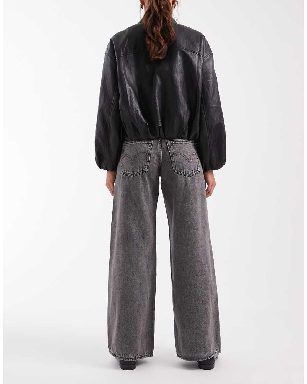 Levi's Gray Middy Wide Leg Jeans