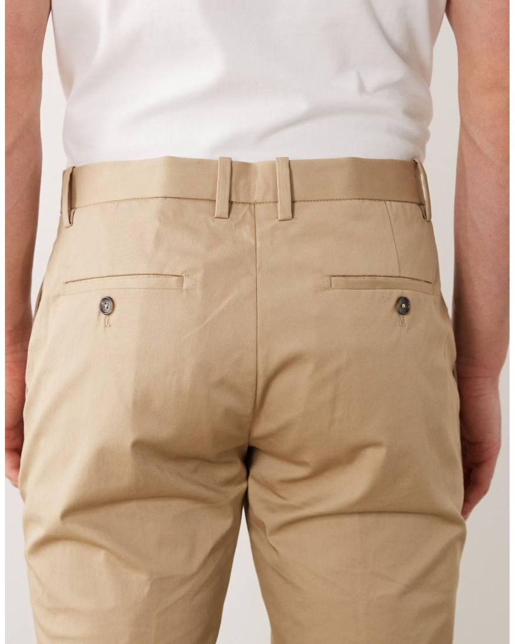 Mango Blue Regular Fit Pleat Front Trousers for men