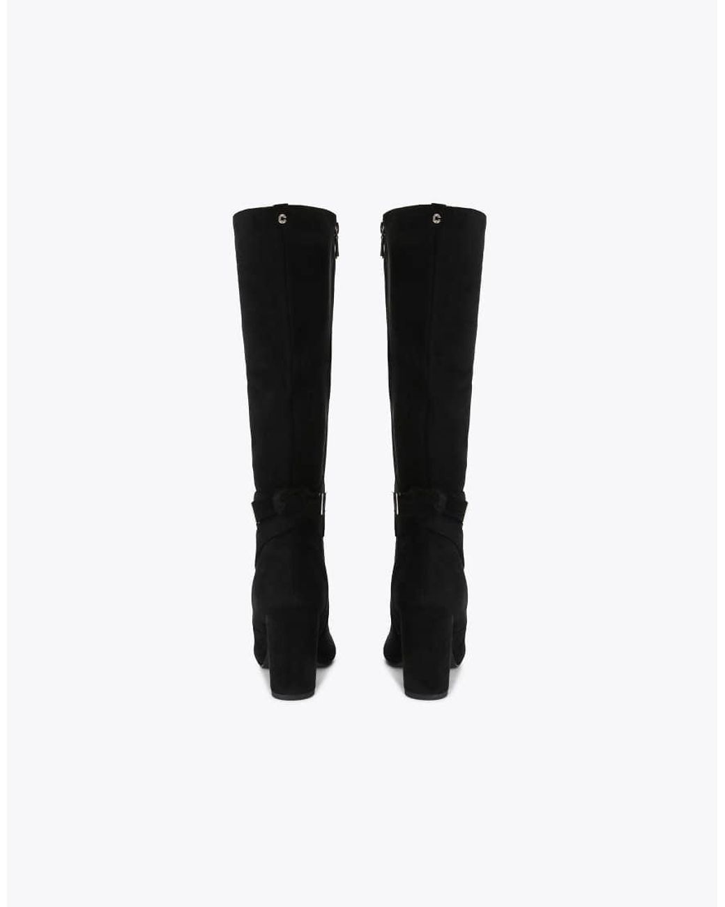 Carvela Kurt Geiger Black Tempt High Leg Wide Fit Knee Boots