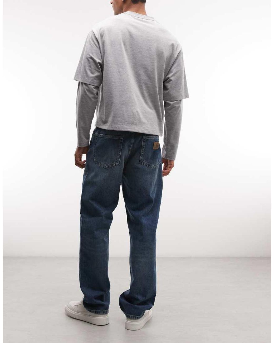 Carhartt Blue Aaron Tapered Regular Fit Jeans for men