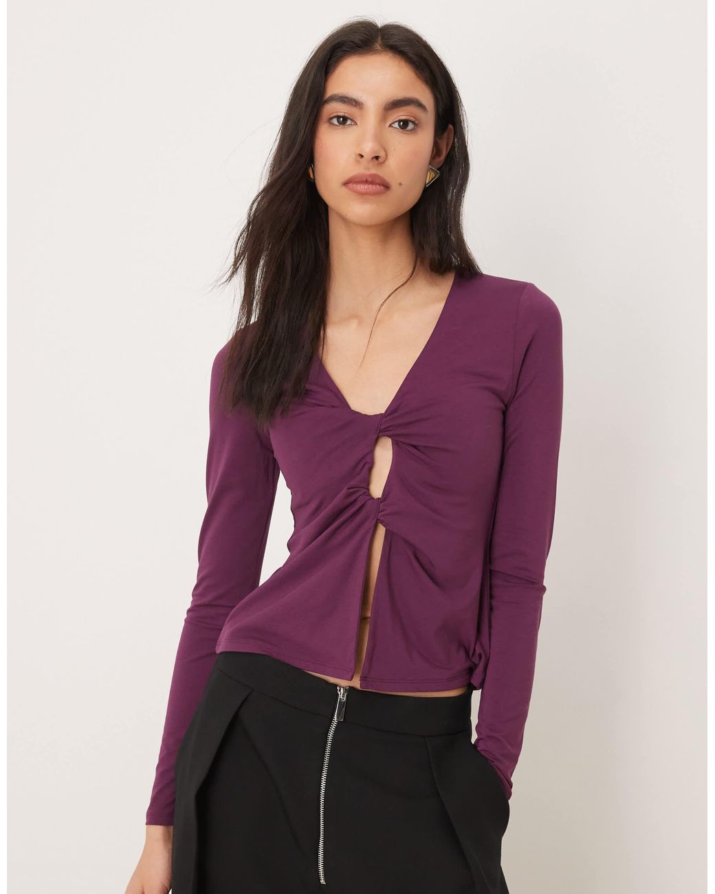 Abercrombie & Fitch Pink – langärmliges oberteil