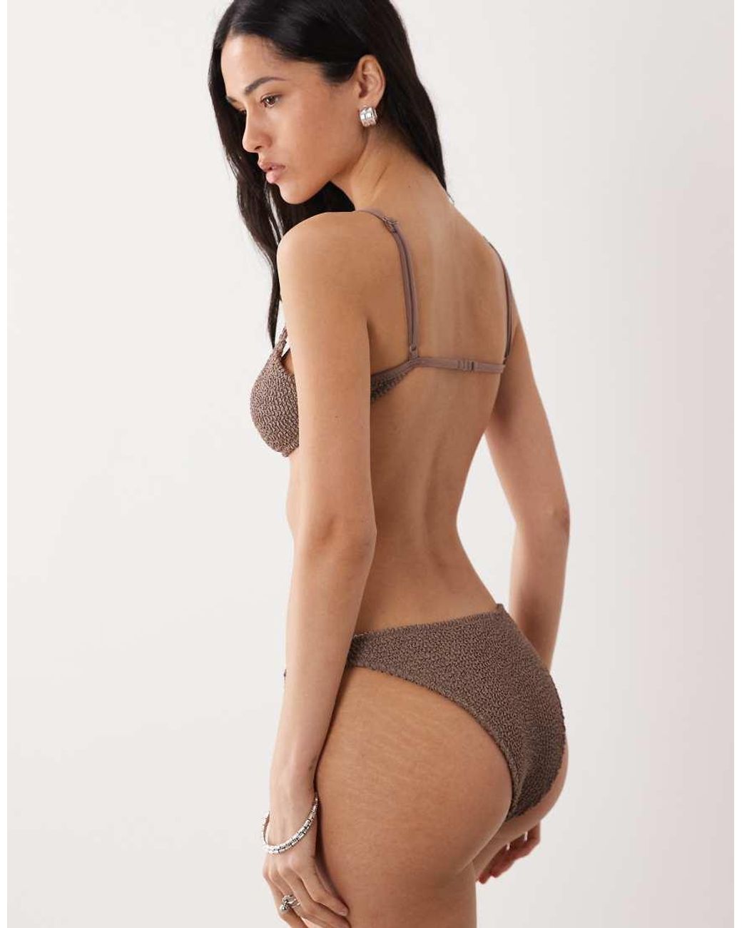 Mango Natural Crinkle Textured Bikini Bototms