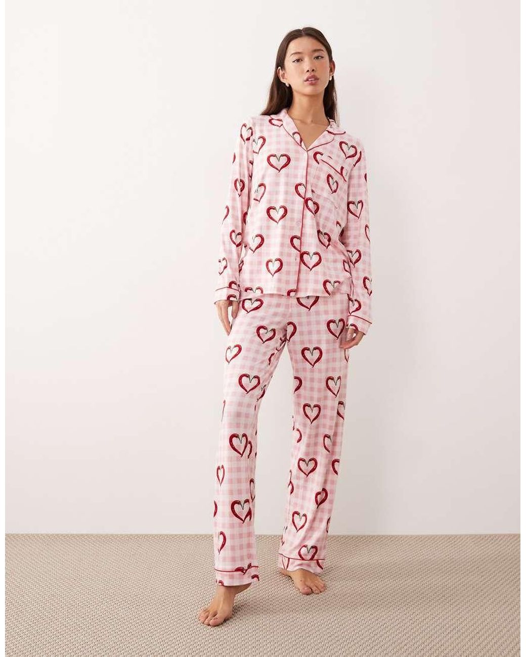 Chelsea Peers Pink Long Pajama Set