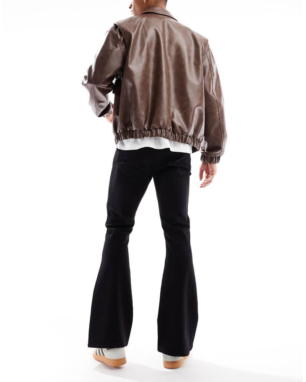 ASOS Black Stretch Flared Jeans for men