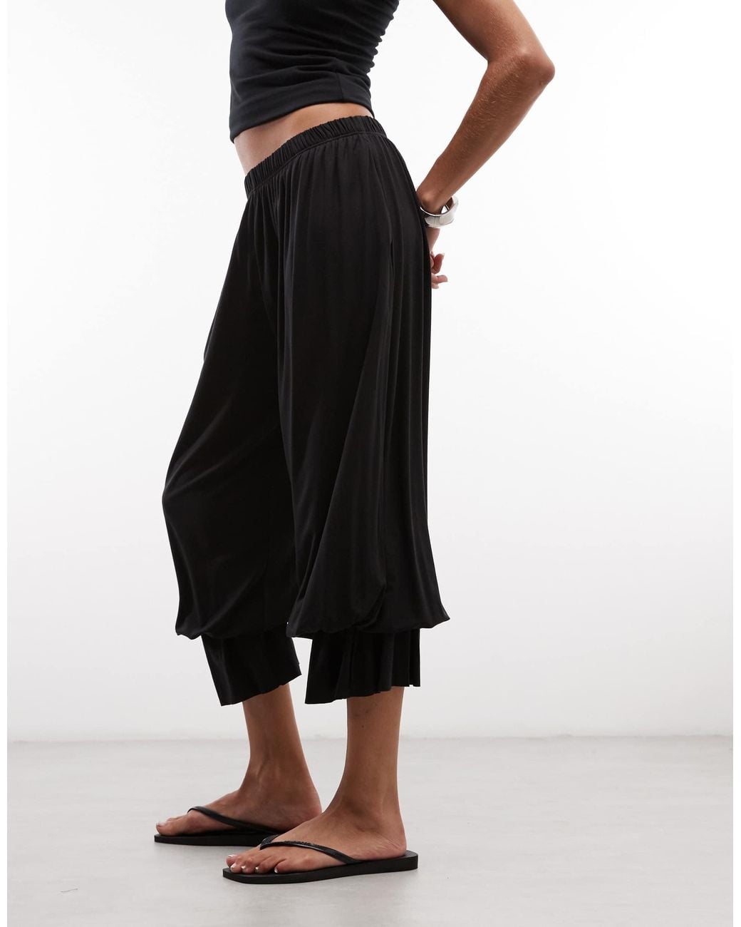 Monki Black Balloon Trousers