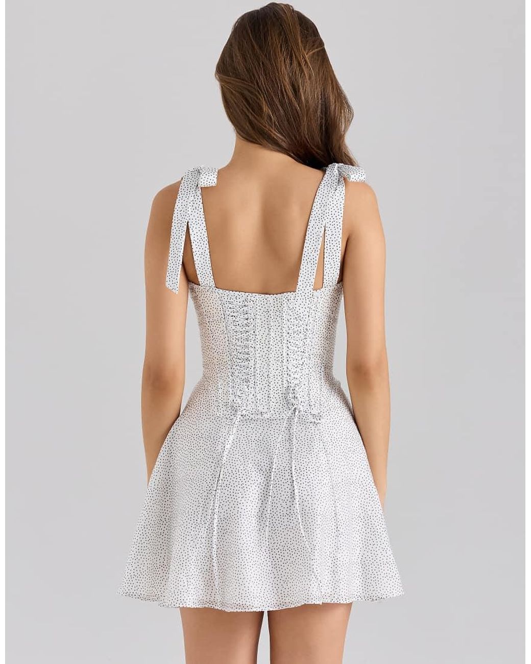 House Of Cb White Ariella Chiffon Mini Dress