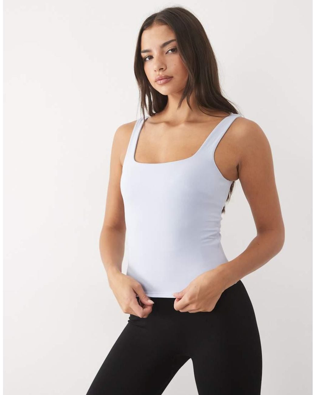 Cotton On White Active Ultra Soft Square Neck Tank