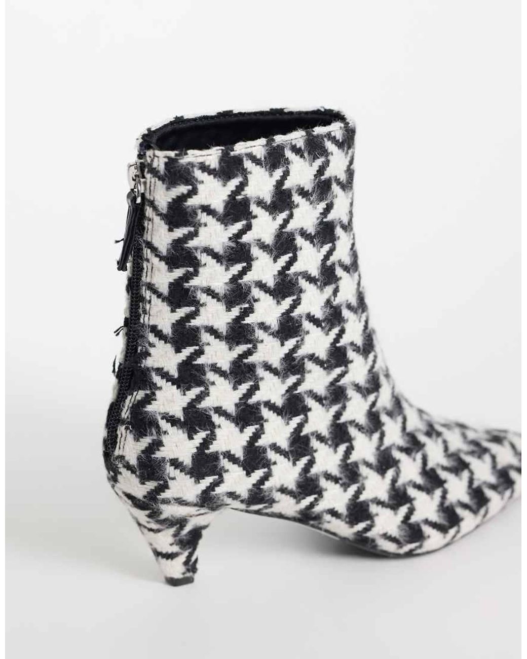 ASOS White Rivelle Cone Heel Ankle Boots