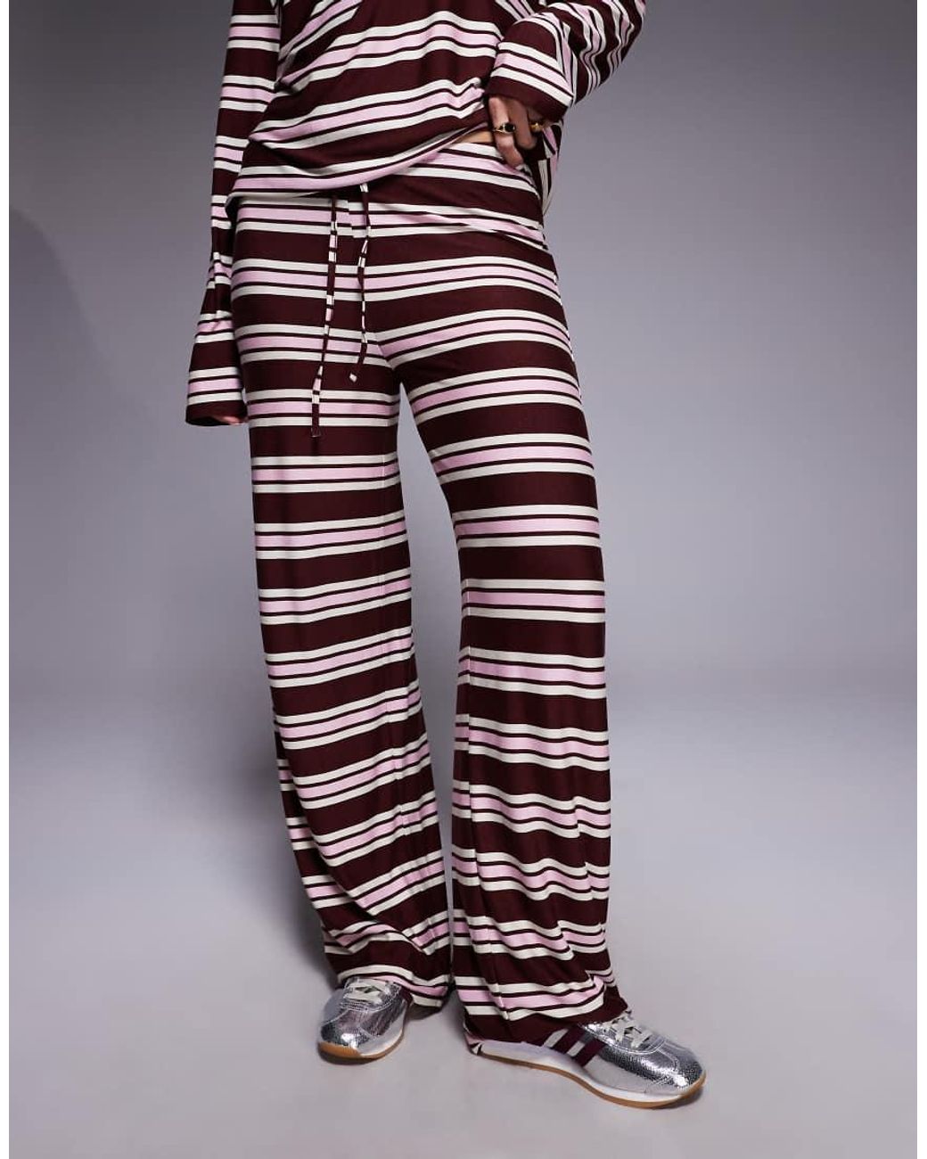 Kaiia Multicolor Exclusive Super Soft Jersey Drawstring Trousers Co-Ord