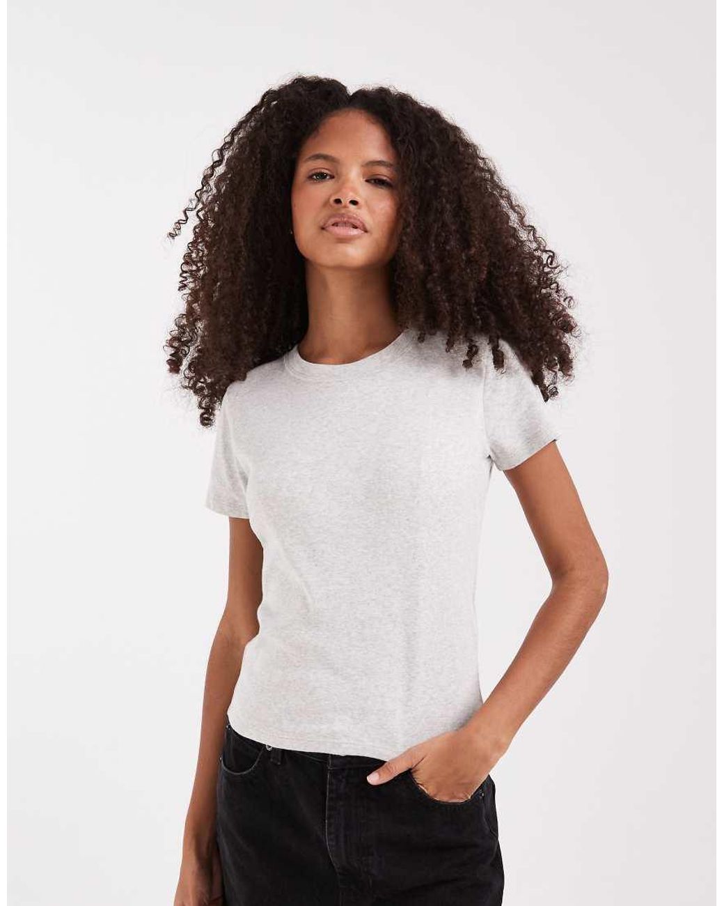 Hollister White Short Sleeve Baby Tee