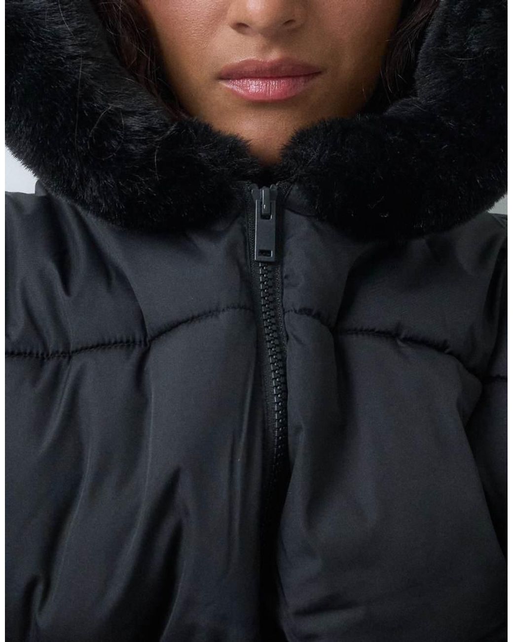 Gap Blue Faux Fur Lined Padded Jacket