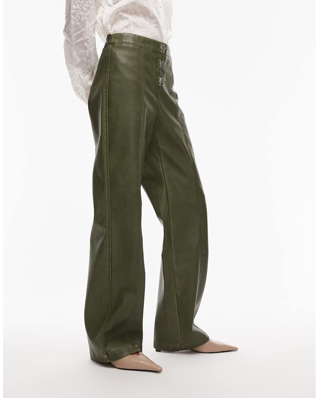 laagam Green Ronnie High Waist Pants